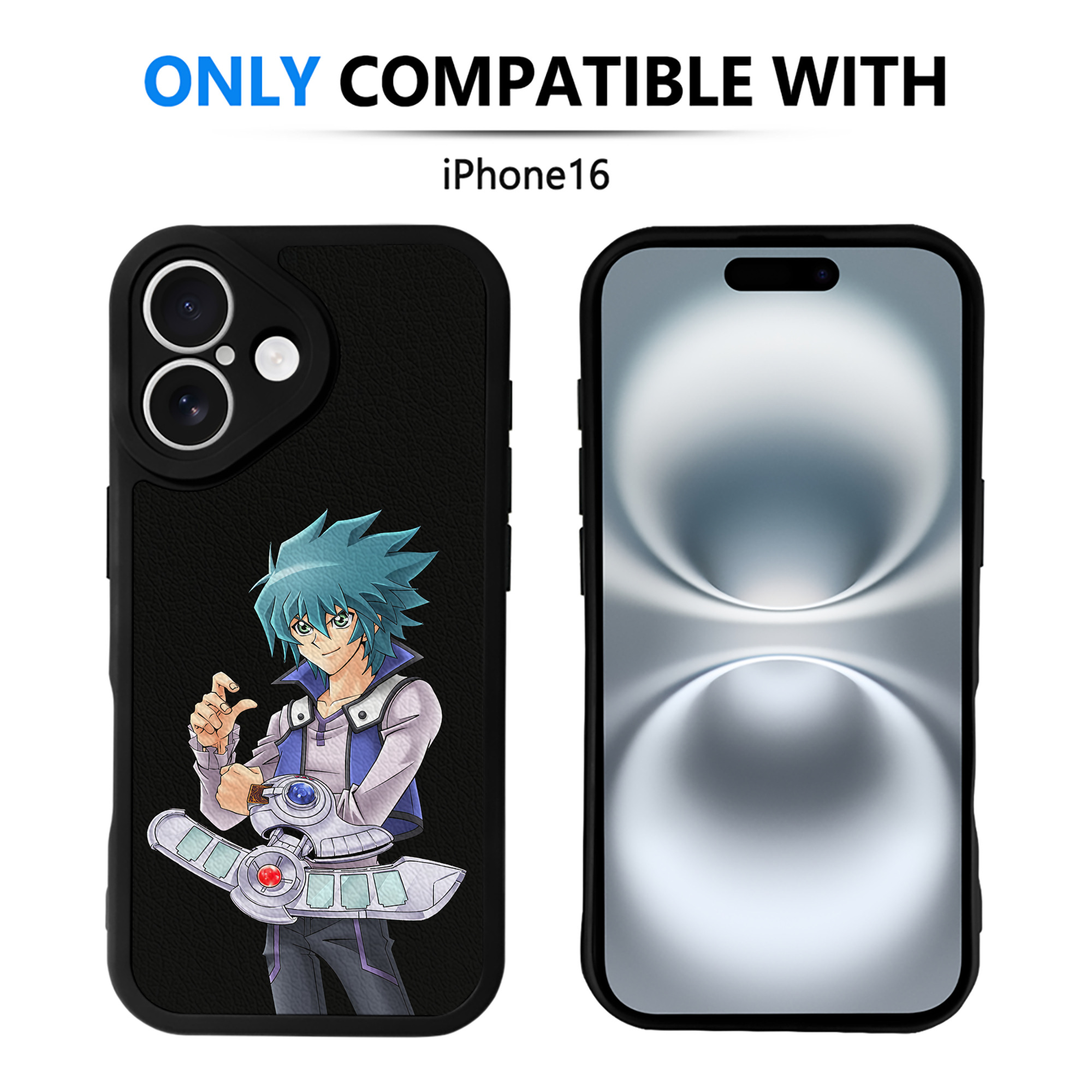 遊☆戯☆王 Yu-Gi-Oh! 【iPhone 16シリーズ対応】シリコンスマホケース（レザー調） 材質：シリコン